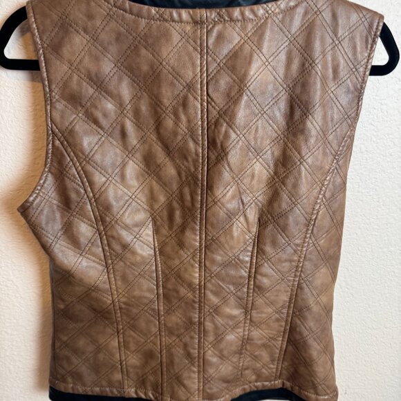 Montanaco Montana Clothing Company Faux Quilted Leather Vest Small - Picture 7 of 9